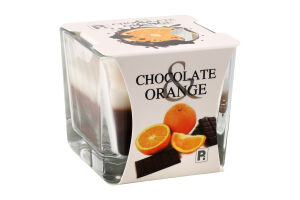 Свічка ароматична Кубик Шоколад та апельсин 100г скло Пако ІФ