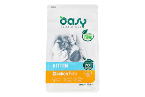 Корм сухий для кошенят з куркою Oasy м/у 300г