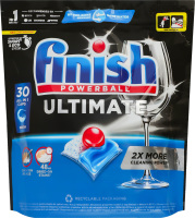 Средство для мытья посуды в посудомоечных машинах в капсулах All in 1 Ultimate Powerball Finish 30шт