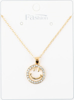 Ланцюжок жовтий метал з підвіскою 40см FHF1513