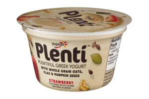 Yoplait Plenti Greek Yogurt With Whole Grain Oats, Flax & Pumpkin Seeds Strawberry