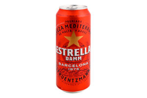 Пиво 0.5л 4.6% светлое фильтрованное солодовое пастеризованное Barcelona Estrella Damm ж/б