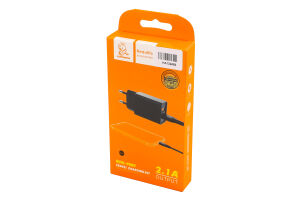 Пристрій зарядний мережевий 2,1A 2USB білий Denmen