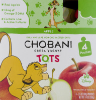 Chobani Tots Greek Yogurt Apple - 4 CT
