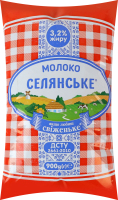 Молоко 3.2% ультрапастеризованное Селянське м/у 900г