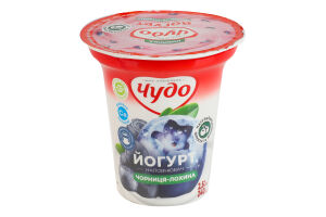 Йогурт 2.5% с наполнителем фруктовым Черника-голубика Чудо ст 240г