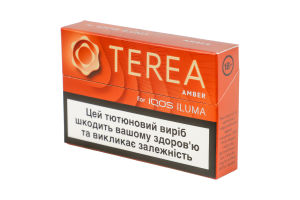 Виріб тютюновмісний для електричного нагрівання з фільтром Terea Amber 20шт