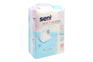Пелёнки для взрослых одноразовые 60х60см Seni Soft 5шт