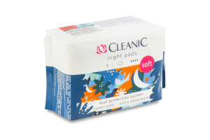 Прокладки гигиенические Soft Night Cleanic 8шт