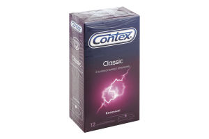 Презервативи латексні з силіконовою змазкою Класичні Contex 12шт