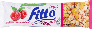 Батончик-мюсли глазированный Малина + глицин Fitto light м/у 25г