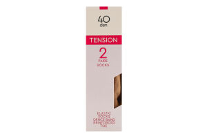 Шкарпетки жіночі Conte elegant Tension 40den 23-25 bronz 2пари
