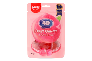 Цукерки Amos Персик 4D желейні