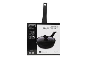 Сковорода Black Pro New алюміній антипригарне покриття з кришкою d28см Lessner