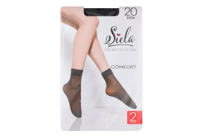 Носки женские Siela Comfort 20den 23-25 nero 2пары
