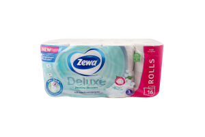 Бумага туалетная 3-х слойная Jasmine Blossom Deluxe Zewa 16шт