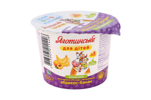 Паста сиркова 3.9% для дітей від 8міс безлактозна Абрикос-банан Яготинське для дітей ст 90г