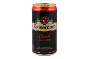 Пиво 0.25л 4.7% темне фільтроване пастеризоване Lager Dark Kaiserdom з/б