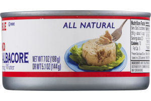Bumble Bee Brand Tuna in Spring Water Fancy Solid White Albacore