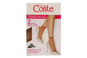 Носки женские Conte elegant Tension 40den 23-25 bronz 2пары