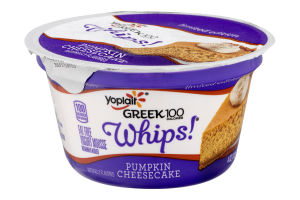 Yoplait Greek 100 Whips! Fat Free Yogurt Mousse Pumpkin Cheesecake