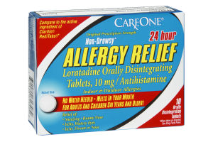 CareOne Allergy Relief 24 Hour Non-Drowsy Orally Disintegrating Tablets Indoor & Outdoor Allergies - 10 CT