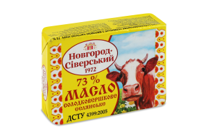 Масло сладкосливочное 73% Крестьянское Новгород-Сіверський м/у 180г