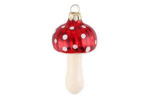 Прикраса ялинкова Грибочок скло 4,9*11см 985683