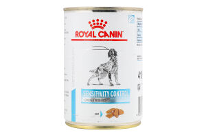 Корм д/дорослих собак Сенсітівіті Контрол при харчовій алергії з куркою та рисом 410г ж/б Роял Канін