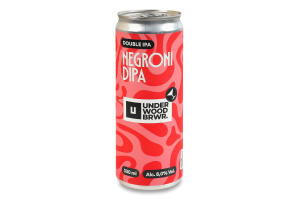 Пиво 0.33л 8% світле нефільтроване неосвітлене непастеризоване Negroni DIPA Double IPA Underwood Brewery ж/б