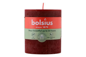 Свічка окс.-черв.Рустік Bolsius 8*6,8см