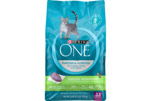 Purina One Purposeful Nutrition Indoor Advantage Adult Premium Cat Food Turkey