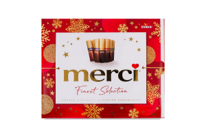 Набор шоколадных конфет с начинкой и без начинки Finest selection Merci к/у 250г