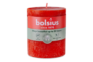 Свічка помаранч.Рустік Bolsius 8*6,8см