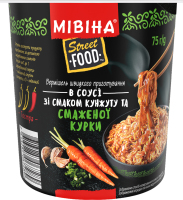 Вермишель быстрого приготовления острая в соусе со вкусом кунжута и жареной курицы Street Food Мівіна ст 75г