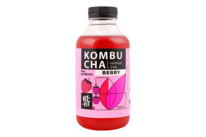 Напиток брожения фильтрованный непастеризованный с сахаром Berry Kombucha Vit-Fit п/бут 0.5л