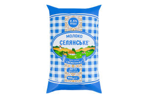 Молоко 2.5% ультрапастеризованное Селянське м/у 900г