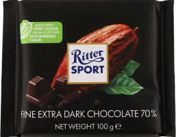 Шоколад екстра чорний 70% 100г Ritter Sport
