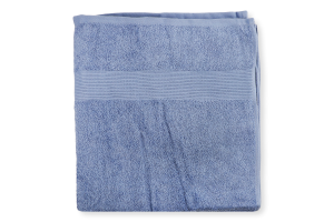 Рушник синій махровий з бордюром 70*140см 400г/м2 ГМ Текстайл