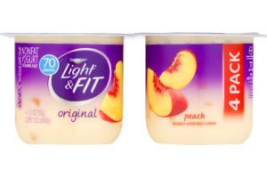 Dannon Light & Fit Nonfat Yogurt Peach - 4 CT