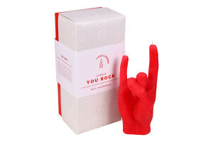 Свічка декоративна Candlehand You Rock червона