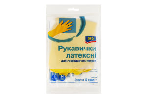 Перчатки латексные для хозяйственных нужд M Aro 1пара