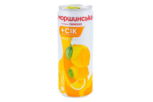 Напиток безалкогольный негазированный сокосодержащий со вкусом лимона Моршинська ж/б 0.33л