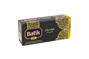Чай черный цейлонский байховый мелкий с ароматом бергамота Эрл Грей Gold Batik в/с к/у 25х2г