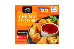Сыр в панировке хрустящий Бри 0.16кг + соус Клюква 0.03кг I Love Chef к/у 0.19кг