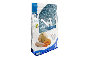 Корм д/цуценят дрібних порід N&D беззерновий з тріскою та динею сухий 800г Farmina