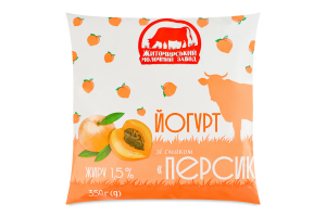 Йогурт 1.5% Персик Житомирський молочний завод м/у 350г