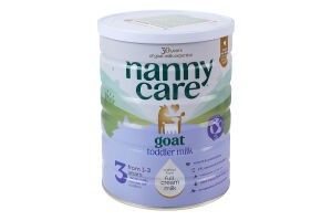 Напій молочний для дітей від 1 до 3років на основі козиного молока №3 Nannycare з/б 800г