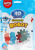 Цукерки Amos Роботи 4D асорті желейні