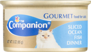 Companion Gourmet Food for Cats Sliced Ocean Fish Dinner 3 OZ